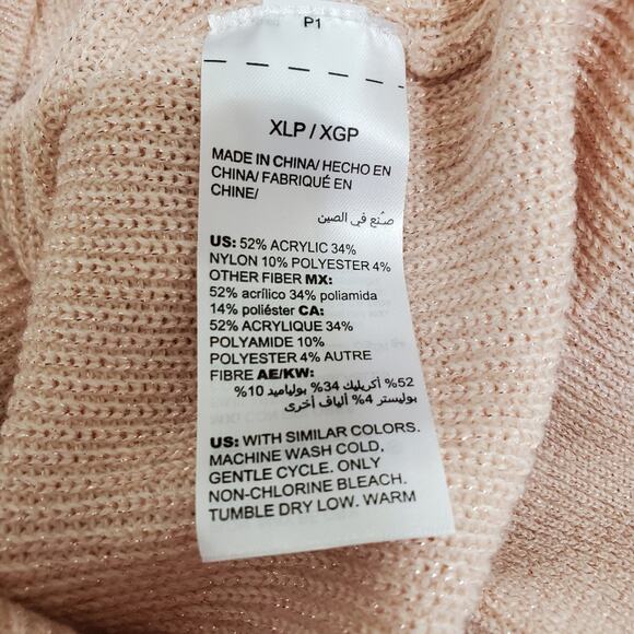 WHBM | Metallic Sparkle Mock Turtleneck Balloon Sleeve Sweater - Picture 9 of 10